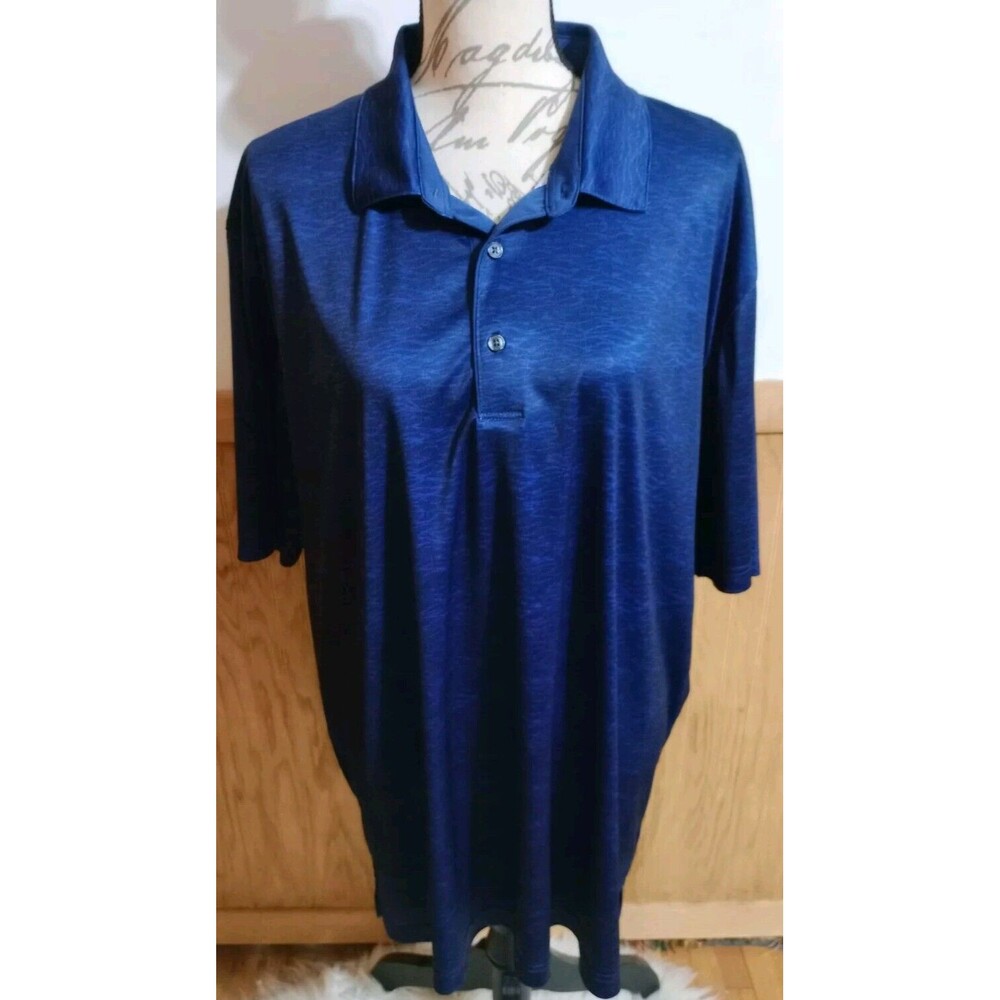 Greg Norman Polo Shirt ML75 Mens 2XL XXL Blue Short Sleeve Outdoor Golf Casual